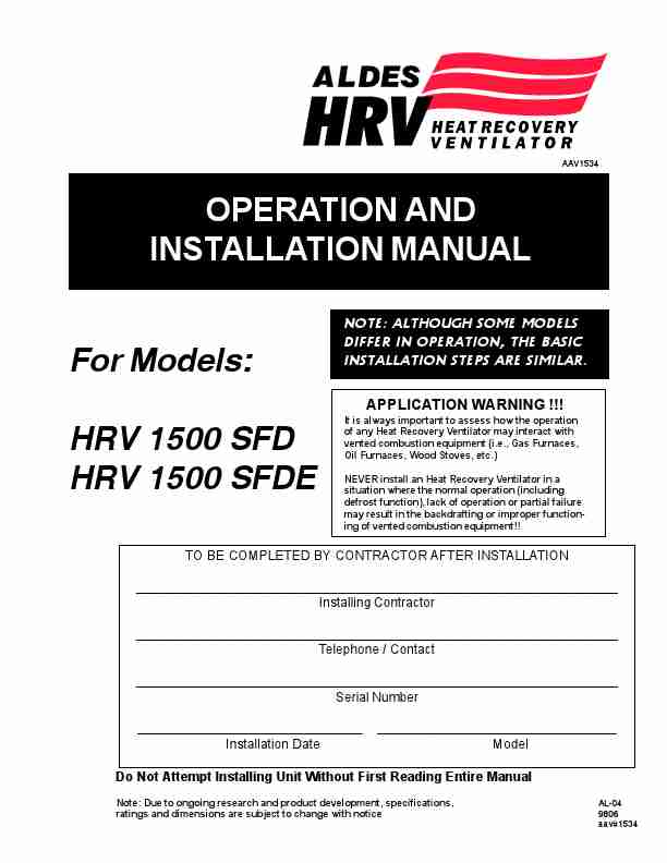 American Aldes Ventilation Hood 1500 SFDE-page_pdf